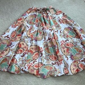 NWT Fun Full Skirt, Paisley Pastels, S
